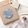 Dumbo Cartoon Dumbo Flying With Feather Classic Round Sticker