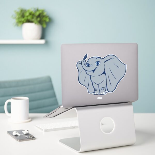 Dumbo___Cartoon_Dumbo_Holding_Up_Feather_Sticker_3 Dumbo Cartoon Dumbo Holding Up Feather Sticker