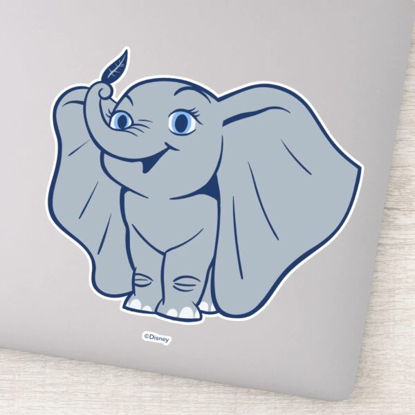 Dumbo___Cartoon_Dumbo_Holding_Up_Feather_Sticker_9 Dumbo Cartoon Dumbo Holding Up Feather Sticker