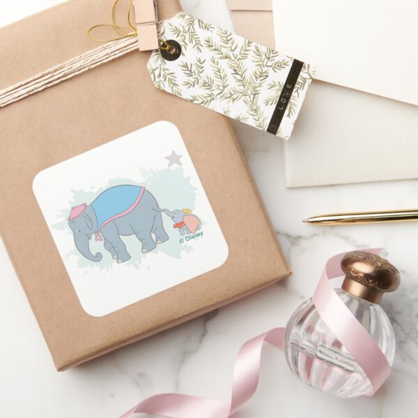 Dumbo___Happy_Mother's_Day_Square_Sticker_5 Dumbo Happy Mothers Day Square Sticker