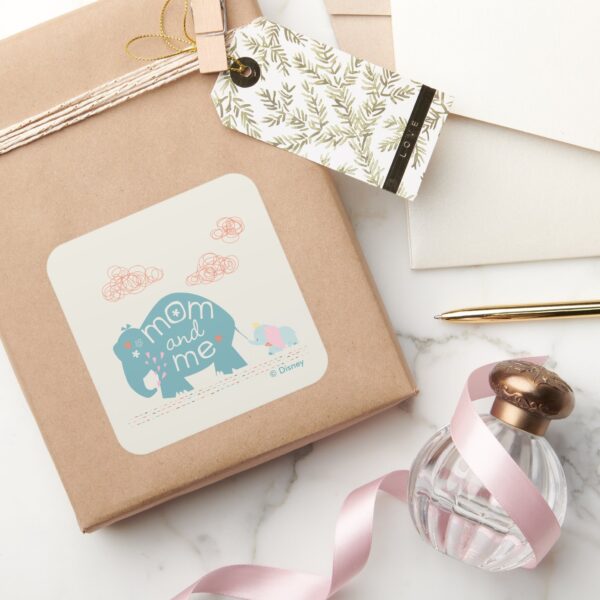 Dumbo___Mom_and_Me_Square_Sticker_5 Dumbo Mom And Me Square Sticker