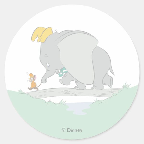 Dumbo_and_Timothy_Q._Watercolor_Classic_Round_Sticker_1 Dumbo And Timothy Q. Watercolor Classic Round Sticker