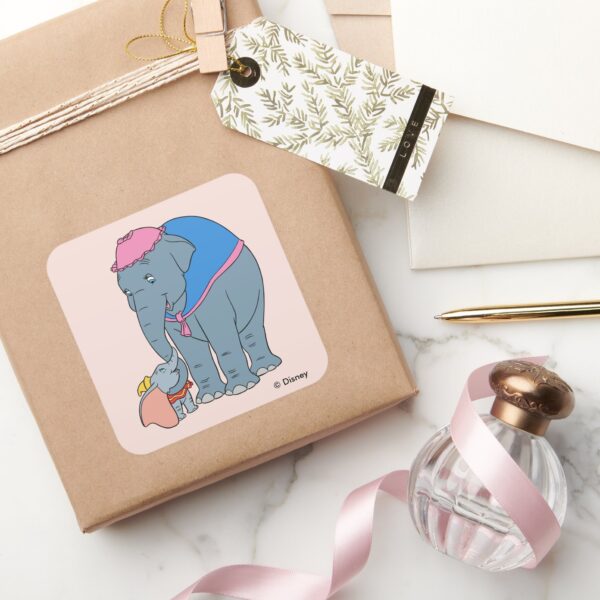 Dumbo_and_his_Mother_Square_Sticker_5 Dumbo And His Mother Square Sticker