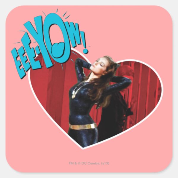 EEE-YOW!_Catwoman_Square_Sticker_1 EEE YOW Catwoman Square Sticker