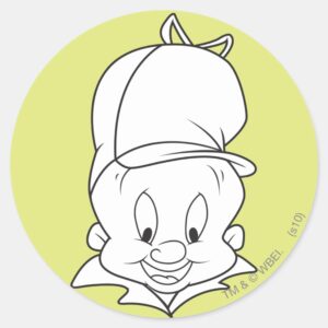 ELMER FUDD™ Head Shot Classic Round Sticker