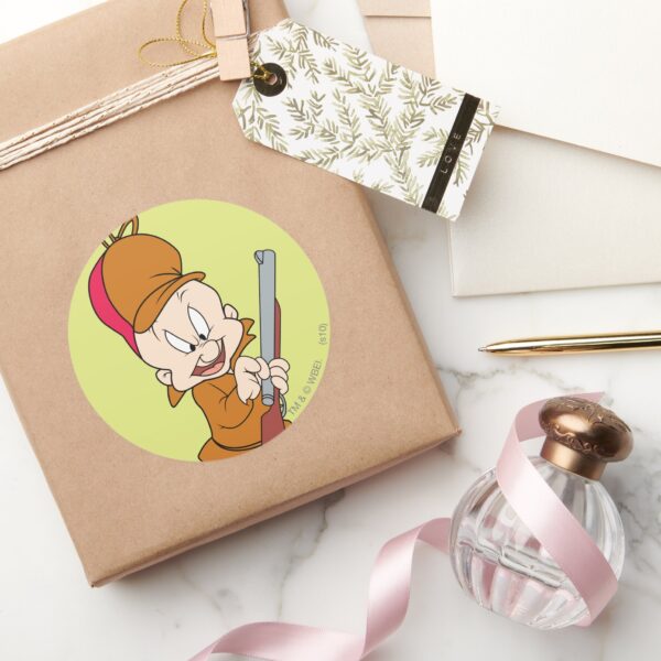 ELMER_FUDD™_Ready_to_Hunt_Classic_Round_Sticker_5 ELMER FUDD™ Ready To Hunt Classic Round Sticker