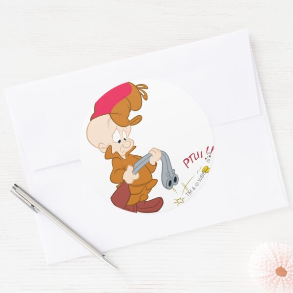 ELMER_FUDD™'s_Gun_Failure_Classic_Round_Sticker_3 ELMER FUDD™s Gun Failure Classic Round Sticker
