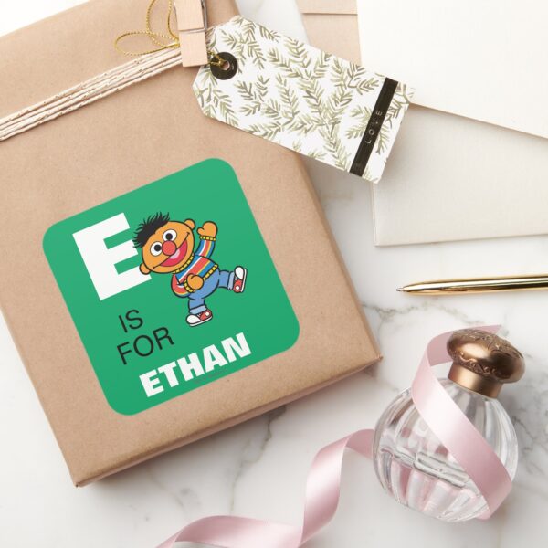 E_is_for_Ernie___Add_Your_Name_Square_Sticker_5 E Is For Ernie Add Your Name Square Sticker