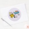 Easter_Little_Miss_Sunshine_Classic_Round_Sticker_3 Easter Little Miss Sunshine Classic Round Sticker