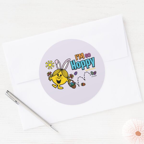 Easter_Little_Miss_Sunshine_Classic_Round_Sticker_3 Easter Little Miss Sunshine Classic Round Sticker