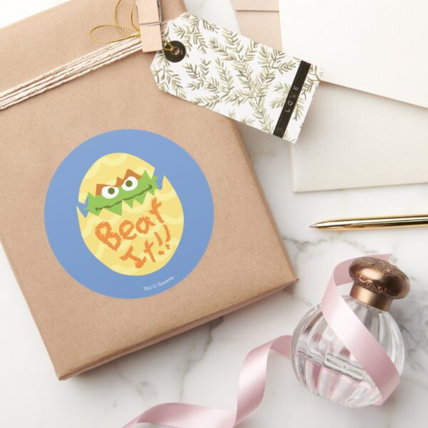 Easter_Oscar_the_Grouch_Classic_Round_Sticker_5 Easter Oscar The Grouch Classic Round Sticker