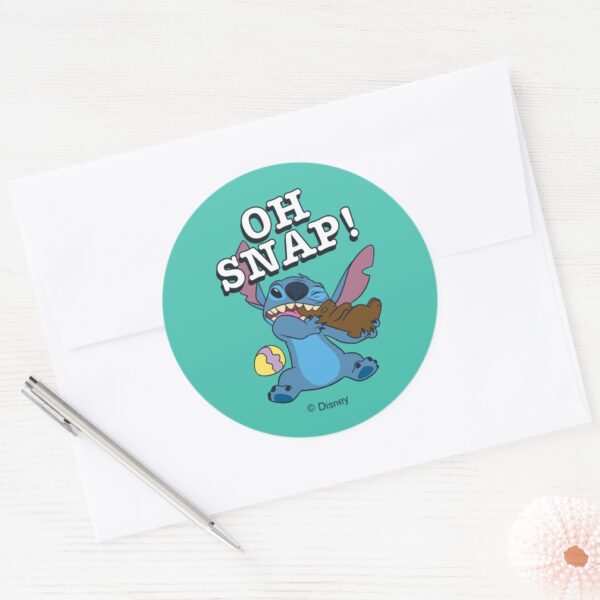 Easter_Stitch___Oh_Snap!_Classic_Round_Sticker_3 Easter Stitch Oh Snap Classic Round Sticker