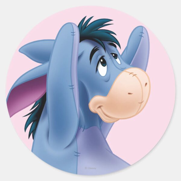 Eeyore_5_classic_round_sticker_1 Eeyore 5 Classic Round Sticker