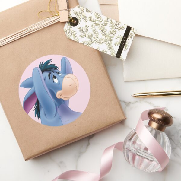 Eeyore_5_classic_round_sticker_5 Eeyore 5 Classic Round Sticker