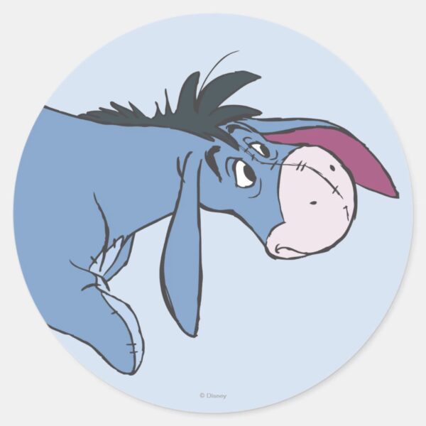 Eeyore_9_classic_round_sticker_1 Eeyore 9 Classic Round Sticker