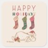 Eeyore___Happy_Holidays_Square_Sticker_1 Eeyore Happy Holidays Square Sticker