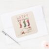 Eeyore___Happy_Holidays_Square_Sticker_3 Eeyore Happy Holidays Square Sticker