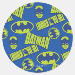 Electric_Up_Batman_-_The_Dark_Knight_Pattern_Classic_Round_Sticker_1 Electric Up Batman The Dark Knight Pattern Classic Round Sticker