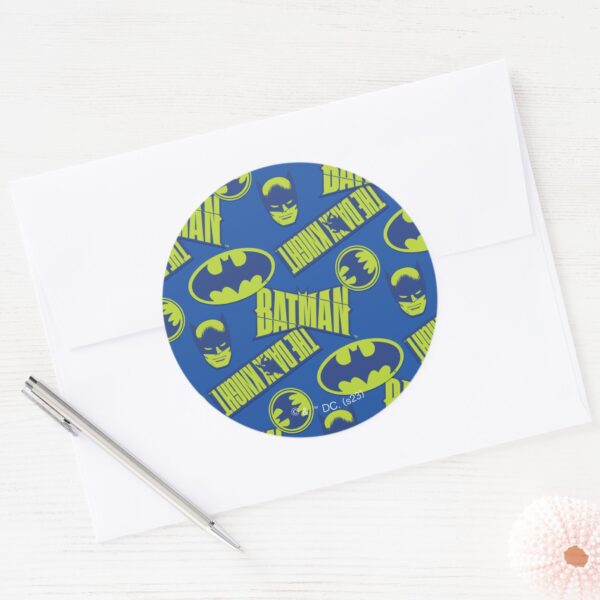 Electric_Up_Batman_-_The_Dark_Knight_Pattern_Classic_Round_Sticker_3 Electric Up Batman The Dark Knight Pattern Classic Round Sticker