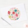 Elf Colorful Coat And Shoes Pattern Classic Round Sticker