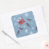 Elf Son Of A Nutcracker Winter Pattern Square Sticker