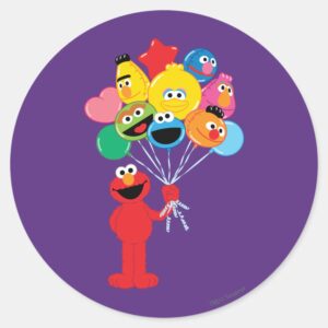 Elmo Balloons Classic Round Sticker