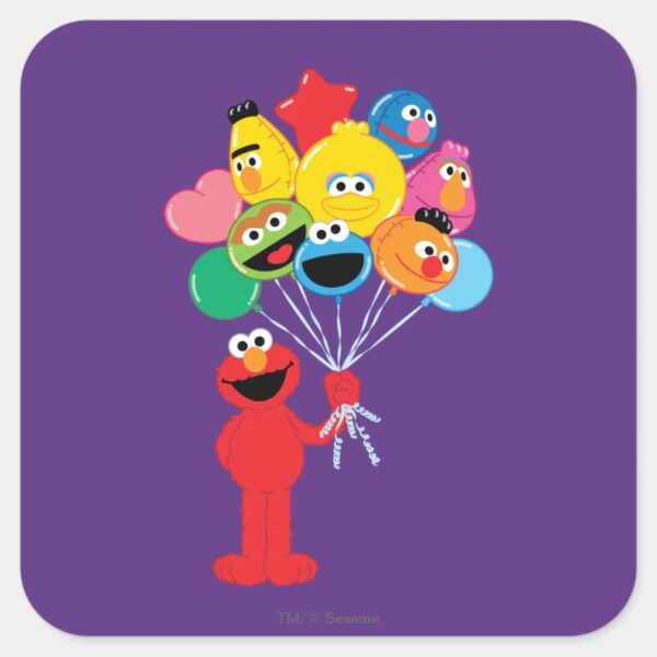 Elmo_Balloons_Square_Sticker_1 Elmo Balloons Square Sticker