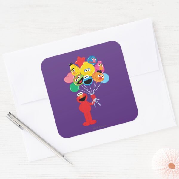 Elmo_Balloons_Square_Sticker_3 Elmo Balloons Square Sticker