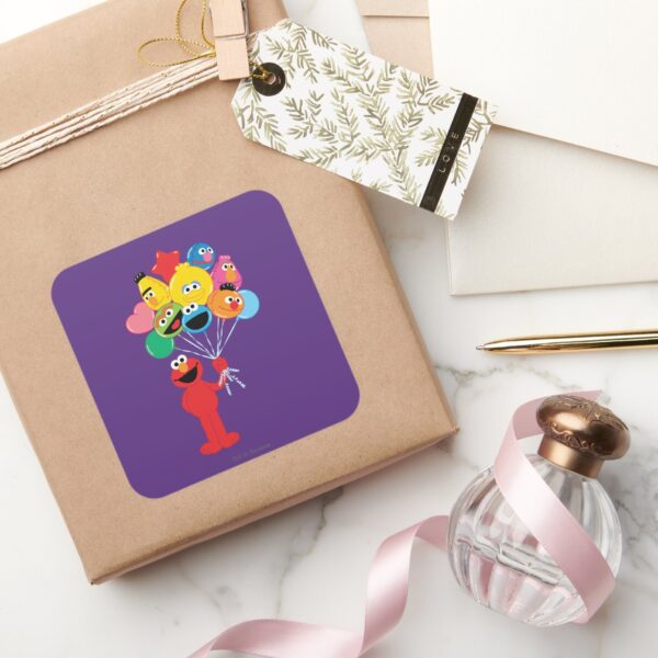 Elmo_Balloons_Square_Sticker_5 Elmo Balloons Square Sticker