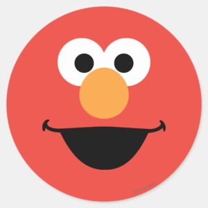Elmo Face Art Classic Round Sticker