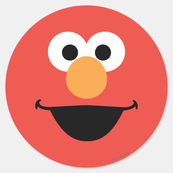Elmo_Face_Art_Classic_Round_Sticker_1 Elmo Face Art Classic Round Sticker