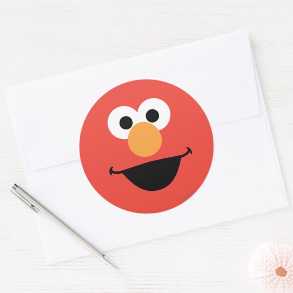 Elmo_Face_Art_Classic_Round_Sticker_3 Elmo Face Art Classic Round Sticker