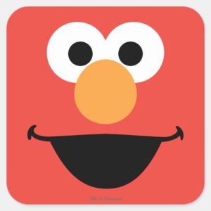 Elmo Face Art Square Sticker