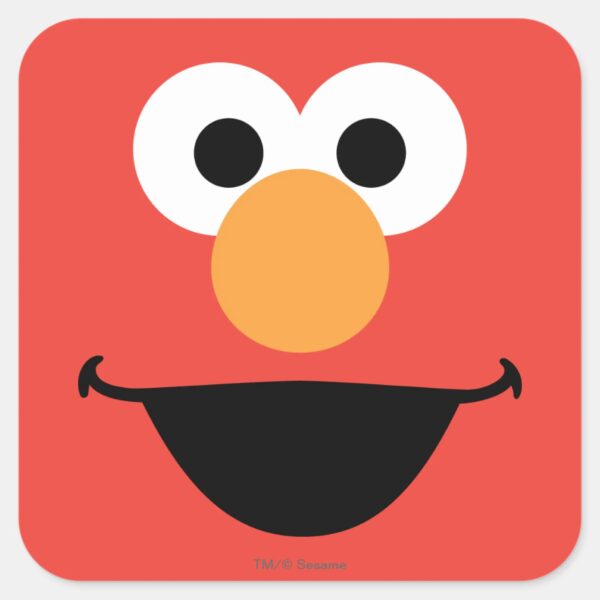 Elmo_Face_Art_Square_Sticker_1 Elmo Face Art Square Sticker