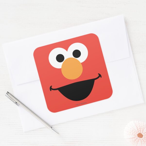 Elmo_Face_Art_Square_Sticker_3 Elmo Face Art Square Sticker