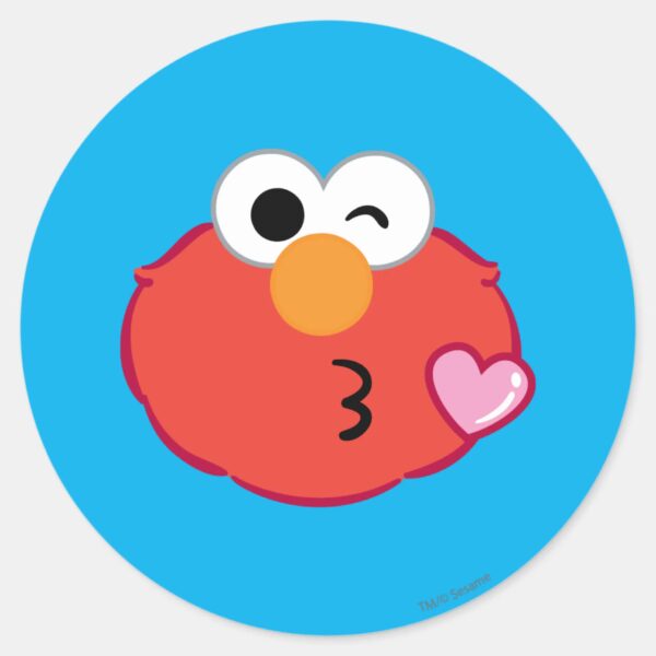 Elmo_Face_Throwing_a_Kiss_Classic_Round_Sticker_1 Elmo Face Throwing A Kiss Classic Round Sticker