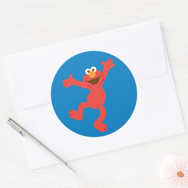 Elmo_Happy_Dancing_Classic_Round_Sticker_3 Elmo Happy Dancing Classic Round Sticker