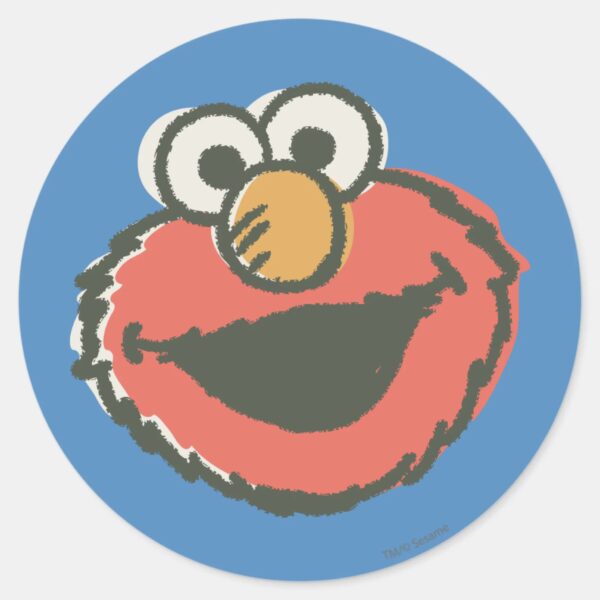 Elmo_Retro_Classic_Round_Sticker_1 Elmo Retro Classic Round Sticker