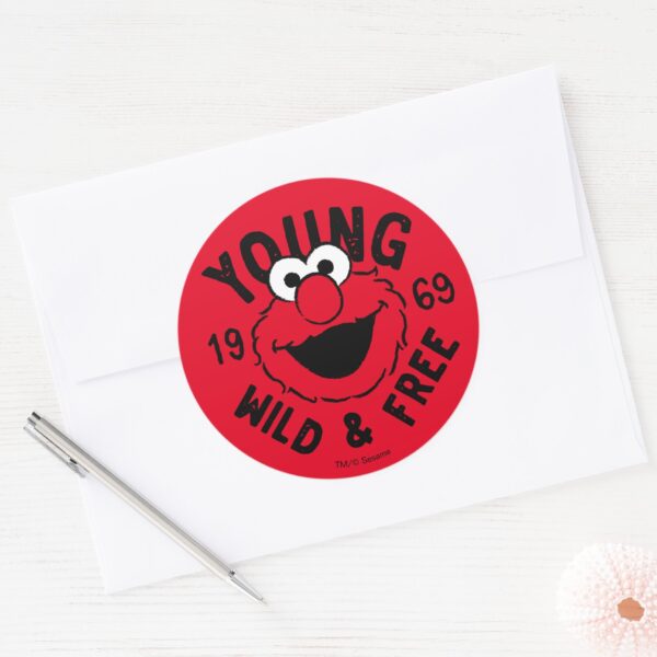Elmo_Skate_Logo_-_Young,_Wild_&_Free_1969_Classic_Round_Sticker_3 Elmo Skate Logo Young Wild Free 1969 Classic Round Sticker