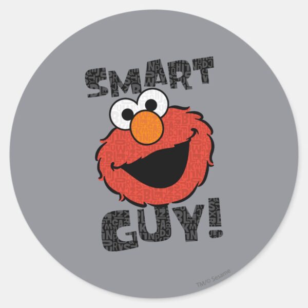 Elmo_Smart_Classic_Round_Sticker_1 Elmo Smart Classic Round Sticker