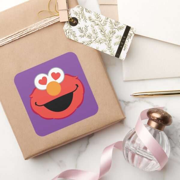 Elmo_Smiling_Face_with_Heart-Shaped_Eyes_Square_Sticker_5 Elmo Smiling Face With Heart Shaped Eyes Square Sticker