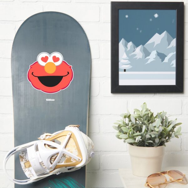Elmo Smiling Face With Heart Shaped Eyes Sticker