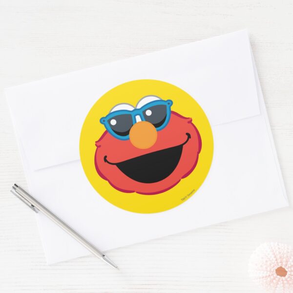 Elmo_Smiling_Face_with_Sunglasses_Classic_Round_Sticker_3 Elmo Smiling Face With Sunglasses Classic Round Sticker