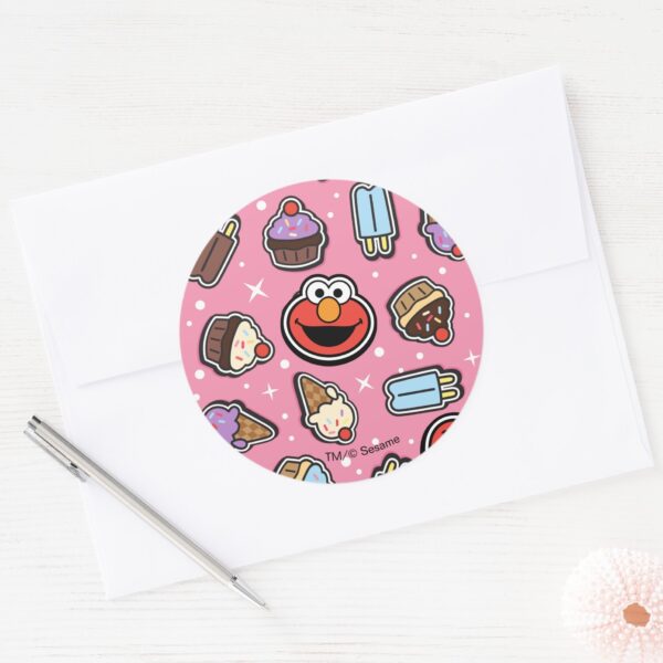 Elmo Sweet Treat Sticker Pattern
