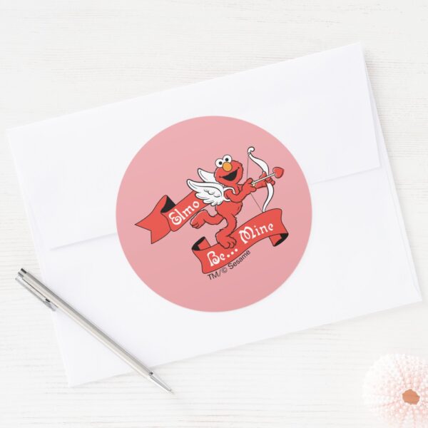 Elmo_Valentine's_Cupid_Classic_Round_Sticker_3 Elmo Valentines Cupid Classic Round Sticker