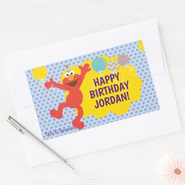 Elmo_With_Party_Balloons_Pattern_Rectangular_Sticker_3 Elmo With Party Balloons Pattern Rectangular Sticker