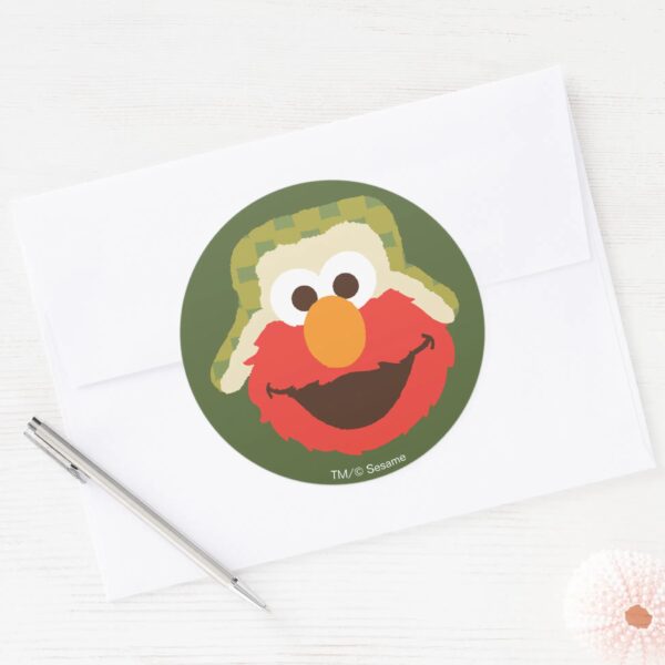 Elmo_Woodland_Face_Classic_Round_Sticker_3 Elmo Woodland Face Classic Round Sticker