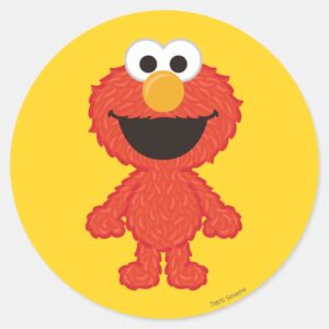Elmo Wool Style Classic Round Sticker
