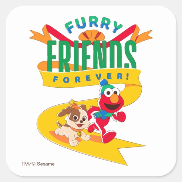 Elmo_&_Tango___Furry_Friends_Forever_Square_Sticker_1 Elmo Tango Furry Friends Forever Square Sticker