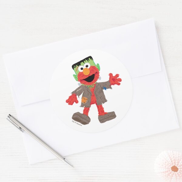 Elmo Frankenstein Costume Classic Round Sticker